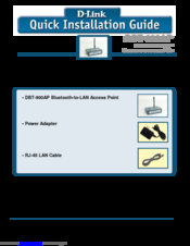 D-Link DBT-900AP Quick Installation Manual