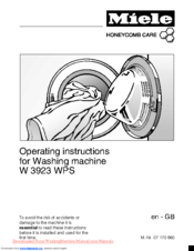 Miele W 4446 WPS Operating Instructions Manual