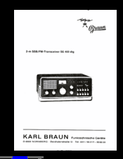 Braun SE 400 dig Instruction Manual