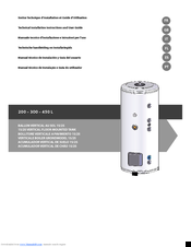 Ariston 300 L Technical Installation Instructions And User Manual