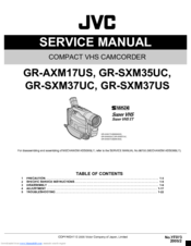 JVC GR-SXM37US Service Manual