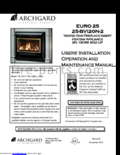 Archgard 25-BVI20N-2 User's Installation, Operation And Maintenance Manual
