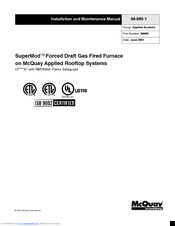 McQuay SuperMod IM-685-1 Installation And Maintenance Manual
