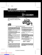 Sharp QT-CD250H Operation Manual