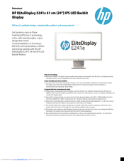 HP E241e Datasheet