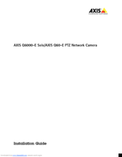 Axis Q60-E PTZ Installation Manual