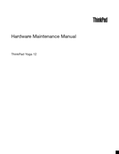 Lenovo ThinkPad Yoga 12 Hardware Maintenance Manual