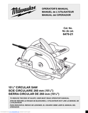 Milwaukee 6470-21 Operator's Manual