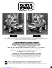 Fisher-Price Power Wheels H0131 Owner's Manual With Assembly Instructions