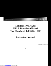 Alware Lensman-Pro 3 Axis Instruction Manual