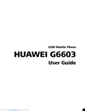 Huawei G6603 User Manual