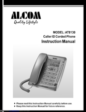 ALcom AT8130 Instruction Manual