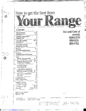 Hotpoint RB632GN Use And Care Manual