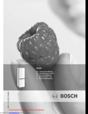 Bosch KGN serie Operating Instructions Manual