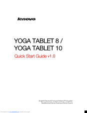 Lenovo YOGA TABLET 10 Quick Start Manual
