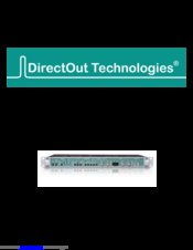 DirectOut Technologies MADI.SRC User Manual