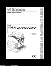 Saeco Idea Cappuccino Instruction And Maintenance Manual