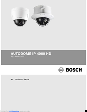 Bosch AUTODOME IP 4000 HD NEZ-4 series Installation Manual