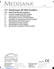 Medisana HP 625 Comfort Instruction Manual