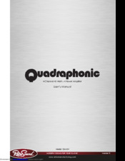 QUADRAPHONIC QUAD4 User Manual