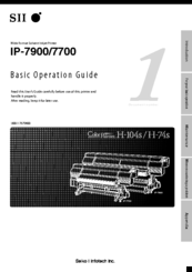 SII IP-7900 Operation Manual