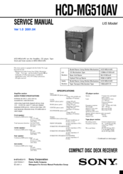Sony HCD-MG510AV Service Manual