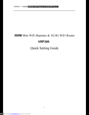 Vonets VRP300 Quick Setting Manual