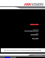 HIKVISION DS-77xxNI-SP Quick Start Manual