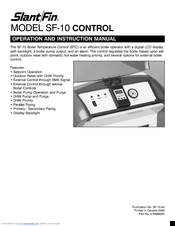 Slant/Fin SF-10 Operation And Instruction Manual
