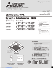 Mitsubishi Electric Mr. Slim PLA-A12BA Service Manual