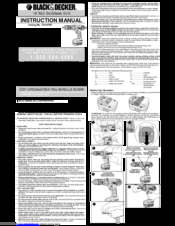 Black & Decker CD18GSR Instruction Manual