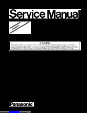 Panasonic Viera TC-42PX24 Service Manual