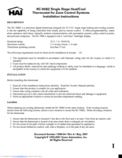 Home Automation O M N I S T A T RC-90BZ Installation Instructions Manual