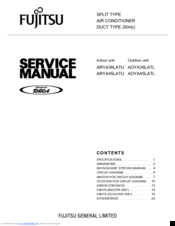 Fujitsu ARYA36LATU Service Manual
