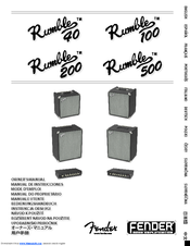 Fender Rumble 200 Manuals Manualslib