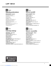 Hotpoint Ariston LSFF 9M124 Operating Instructions Manual