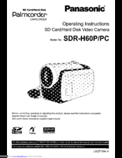 Panasonic SDR-H60P/PC Operating Instructions Manual