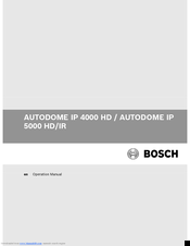 Bosch AUTODOME IP5000 HD/IR Operation Manual