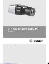 Bosch DINION IP ultra 8000 MP Installation Manual