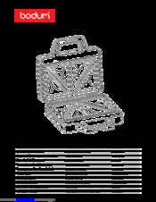 Bodum 11533 bistro Instructions For Use Manual