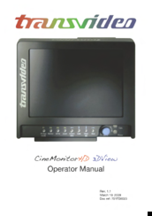 Transvideo CineMonitor HD 3DView series Operator's Manual