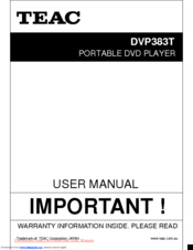 Teac DVP383T User Manual