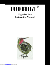 Deco Breeze Figurine Fan Instruction Manual