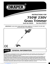 Draper GT3515 Instructions Manual