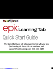 Epik Learning Tab Quick Start Manual