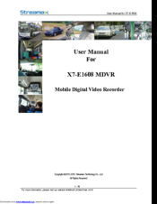 Streamax X7-E160 User Manual