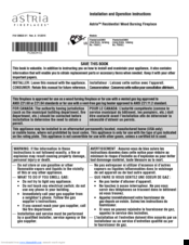Astria Plantation48M3 F0692 Installation And Operation Instructions Manual