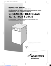 Worcester Greenstar Heatslave 12/18 Instruction Manual