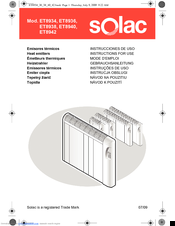 SOLAC ET8934 Instructions For Use Manual