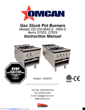 Omcan CE-CN-1060-S Instruction Manual